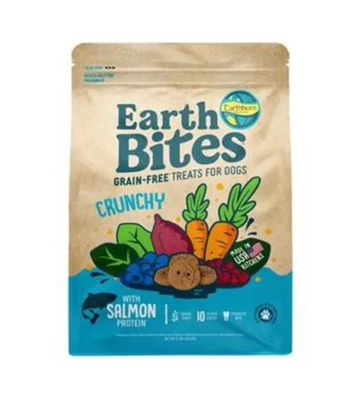 Earthborn Holistic Earth Bites Crunchy Salmon Protein Grain Free Dog Treats